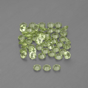 Gemas de peridoto verde natural de  ct, corte redondo, VVS-VS