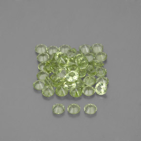 Gemas de peridoto verde natural de 1,48 ct, corte redondo, VVS-VS