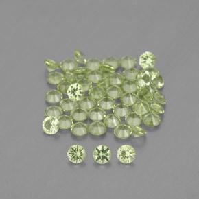 Gemas de peridoto verde natural de 1,47 ct, corte redondo, VVS-VS