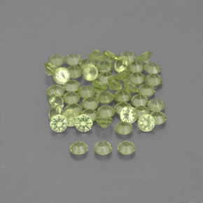 Gemas de peridoto verde natural de  ct, corte redondo, VVS-VS