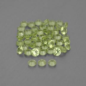 Gemas de peridoto verde natural de 1,47 ct, corte redondo, VVS-VS