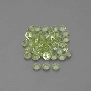 Gemas de peridoto verde natural de  ct, corte redondo, VVS-VS