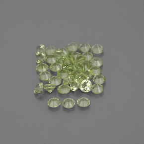 Gemas de peridoto verde natural de  ct, corte redondo, VVS-VS