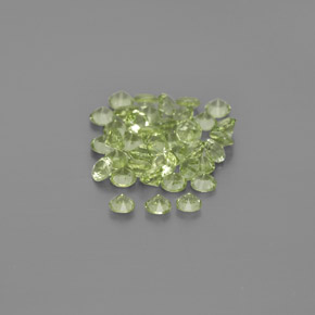 Gemas de peridoto verde natural de  ct, corte redondo, VVS-VS