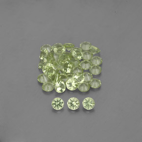 Gemas de peridoto verde natural de 1,46 ct, corte redondo, VVS-VS