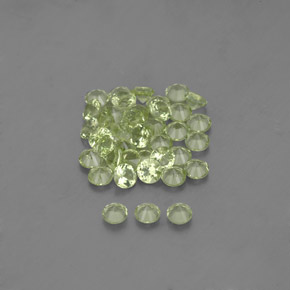 Gemas de peridoto verde natural de 1,46 ct, corte redondo, VVS-VS