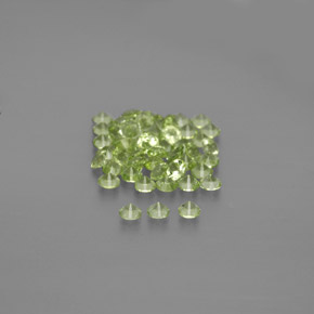 Gemas de peridoto verde natural de 1,48 ct, corte redondo, VVS-VS
