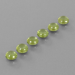Gemas de peridoto verde natural de  ct, corte redondo, transparente