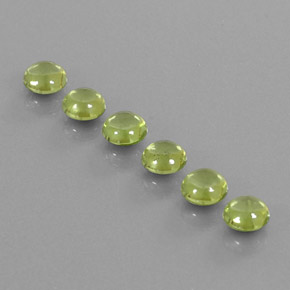 Gemas de peridoto verde natural de  ct, corte redondo, transparente