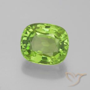 Peridoto Verde medio natural de 2.16 ct, Corte Cojín, VS
