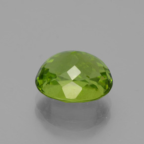 Peridoto verde natural de 5,79 ct, corte óvalo, VS
