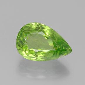 Peridoto Verde vivo natural de 5.06 ct, En forma de pera, VS