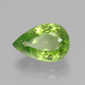 Peridoto Verde vivo natural de 5.06 ct, En forma de pera, VS