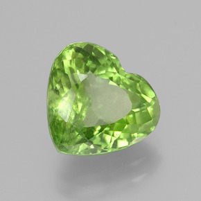 Peridoto verde natural de 4,15 ct, forma de corazón, VS-SI