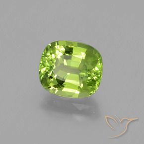 Peridoto Verde vivo natural de 2.38 ct, Forma Cojín, VS