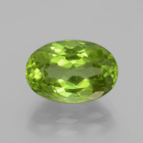 Peridoto verde natural de 4,17 ct, corte óvalo, VS