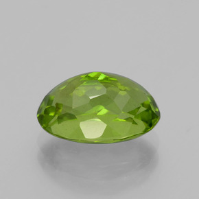 Peridoto verde natural de 4,17 ct, corte óvalo, VS