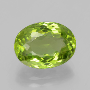 Peridoto Verde medio natural de 4.99 ct, Corte Óvalo, VS