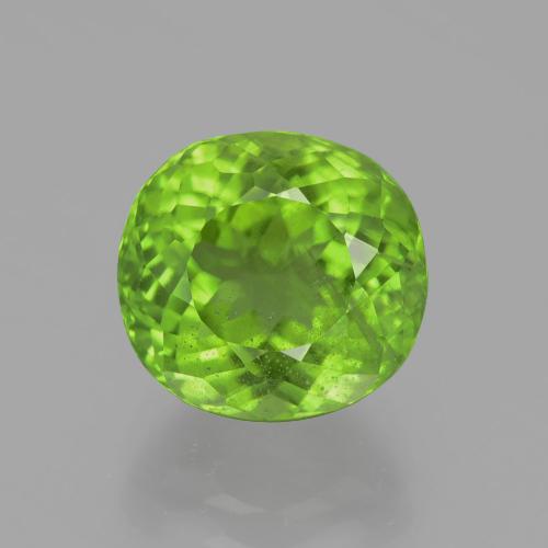 Peridoto verde natural de 5,37 ct, corte óvalo, VS-SI
