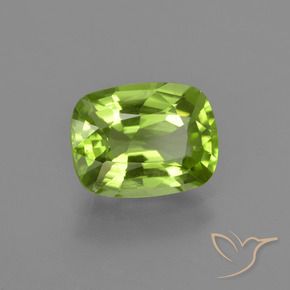Peridoto Verde vivo natural de 2.11 ct, Forma Cojín, VS