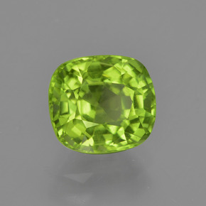 Peridoto Verde vivo natural de 1.99 ct, Corte Cojín, VS