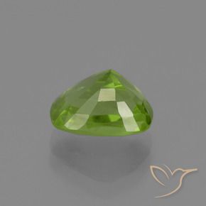 Peridoto verde natural de 2,38 ct, corte cojín, VS