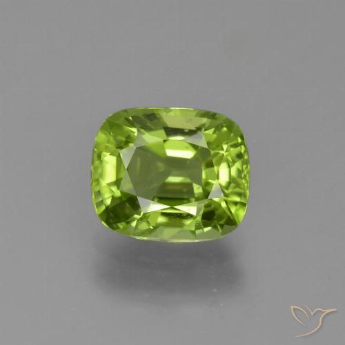 2.09ct Natural Verde vivo Peridoto, Forma Cojín, VS