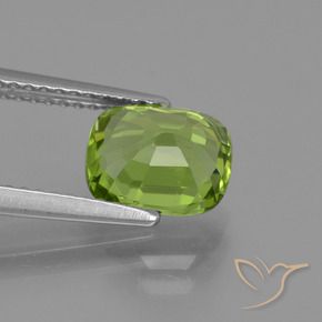 Peridoto Verde vivo natural de 2.09 ct, Forma Cojín, VS