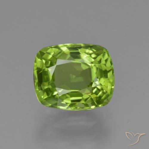 1.97ct Natural Verde vivo Peridoto, Forma Cojín, VS