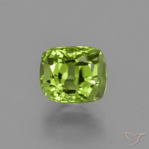 2.35ct Natural Verde medio Peridoto, Forma Cojín, VS