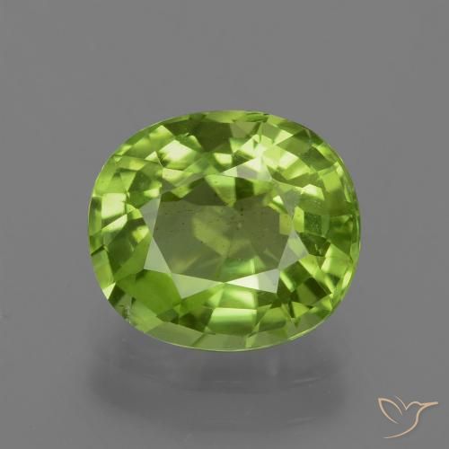 2.37ct Natural Verde vivo Peridoto, Ovalada, VS