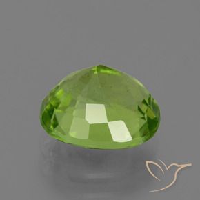 Peridoto Verde vivo natural de 2.37 ct, Ovalada, VS