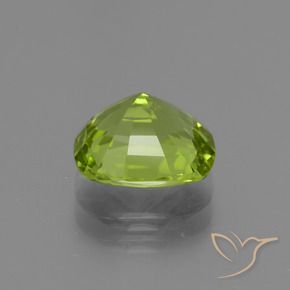 Peridoto Verde medio natural de 2.20 ct, Forma Cojín, VS