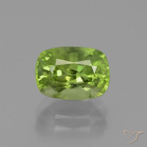 2.40ct Natural Verde medio Peridoto, Forma Cojín, VS