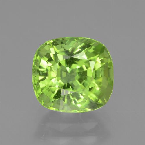 Peridoto Verde vivo natural de 2.47 ct, Corte Cojín, VS