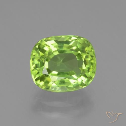 2.26ct Natural Verde vivo Peridoto, Forma Cojín, VS