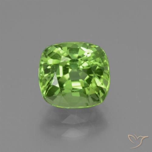 2.10ct Natural Verde medio Peridoto, Forma Cojín, VS