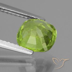 Peridoto Verde amarillento natural de 2.04 ct, Forma Cojín, VS
