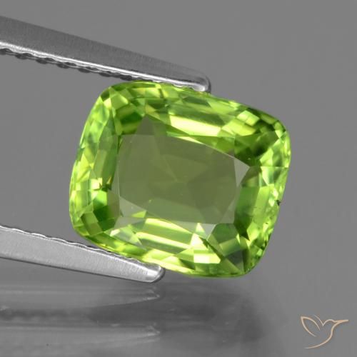 2.28ct Natural Verde vivo Peridoto, Forma Cojín, VS
