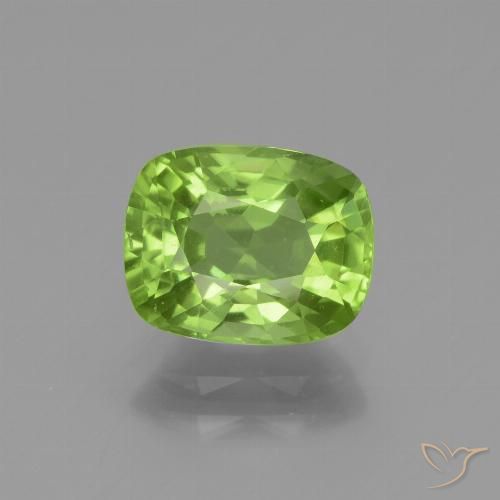 2.40ct Natural Verde vivo Peridoto, Forma Cojín, VS