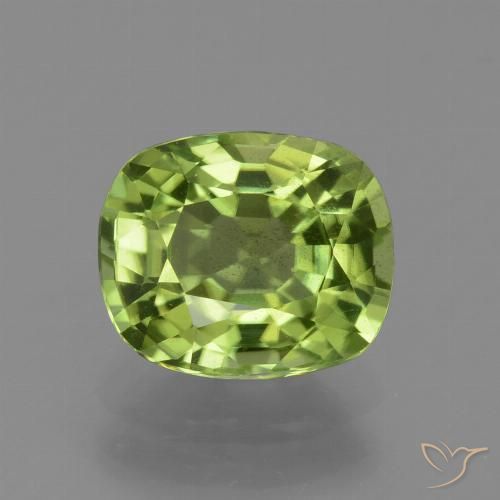 2.42ct Natural Verde medio Peridoto, Forma Cojín, VS