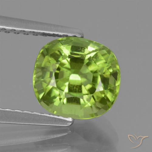 2.26ct Natural Verde medio Peridoto, Forma Cojín, VS
