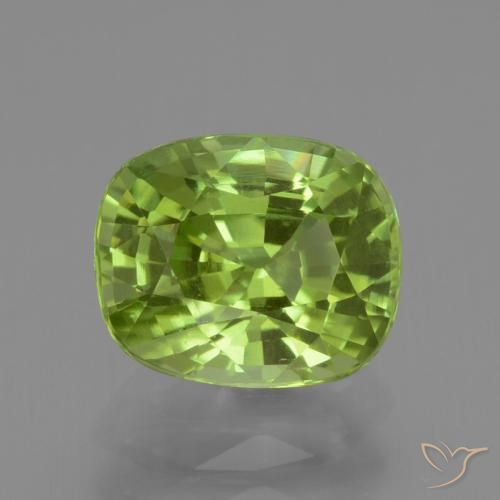 2.23ct Natural Verde medio Peridoto, Forma Cojín, VS