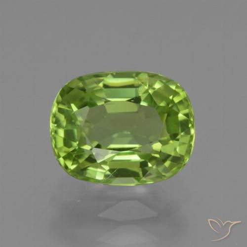 2.06ct Natural Verde vivo Peridoto, Forma Cojín, VS