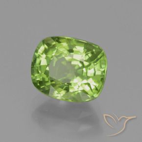 Peridoto Verde amarillento natural de 2.45 ct, Forma Cojín, VS