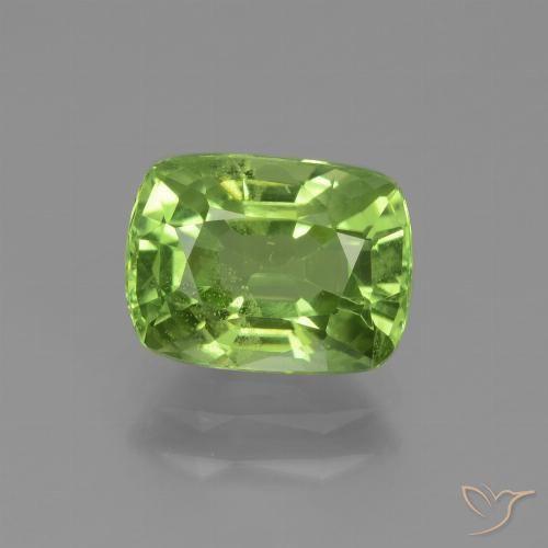 2.14ct Natural Verde medio Peridoto, Forma Cojín, VS