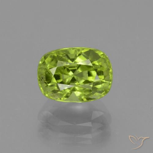 2.45ct Natural Verde medio Peridoto, Forma Cojín, VS