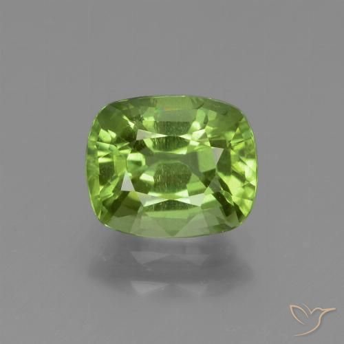 1.92ct Natural Verde vivo Peridoto, Forma Cojín, VS