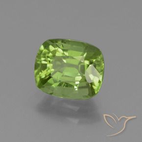 Peridoto Verde vivo natural de 1.92 ct, Forma Cojín, VS