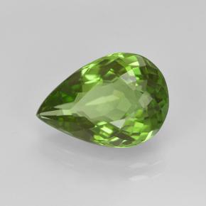 Peridoto verde natural de 3,40 ct, en forma de pera, VS